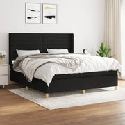 Giroletto a Molle con Materasso Nero 180x200 cm in Tessuto 3132091