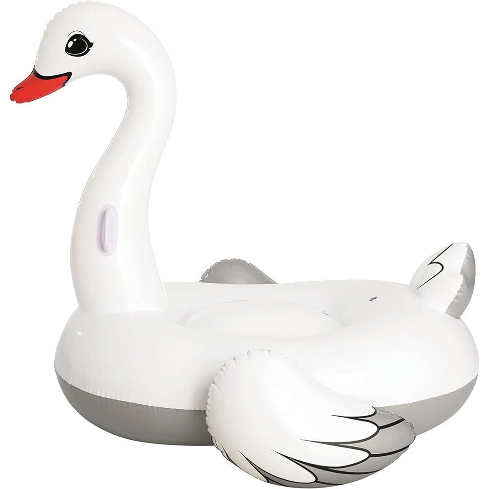 Trade Shop - Cigno Gonfiabile Cavalcabile Gigante 196x174cm Materassino Con Maniglie Piscina 016104 -