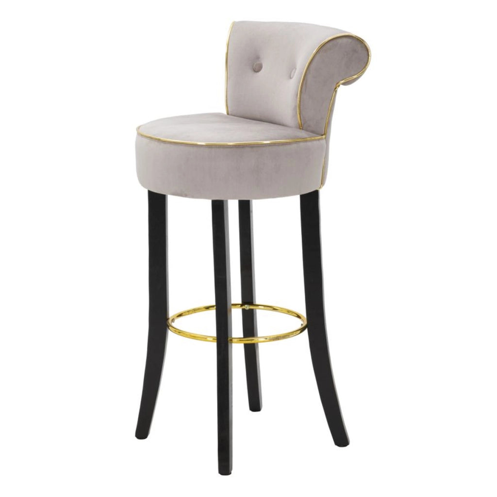 Sgabello Alto VKH441, Grigio, Metallo, 46x48x96 cm