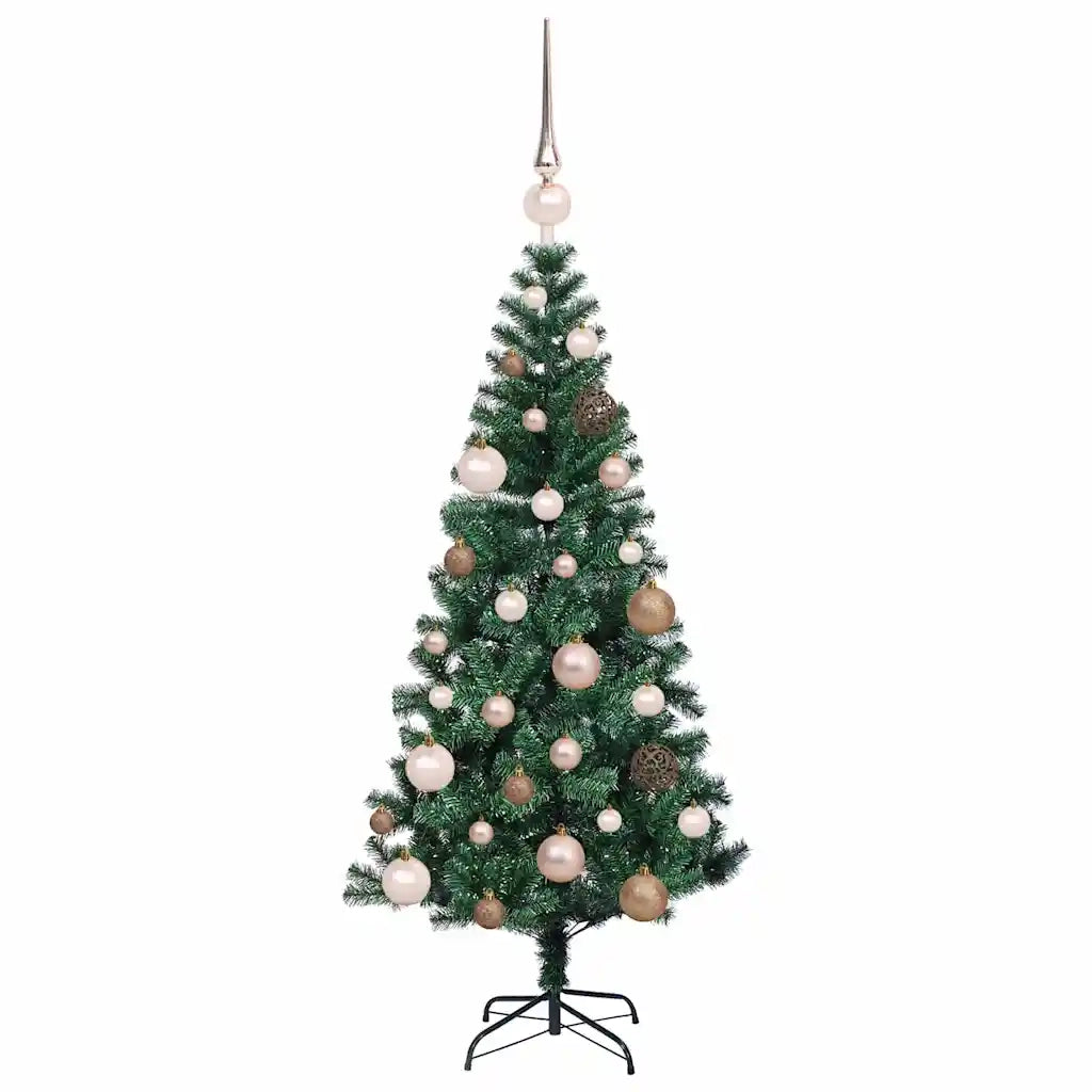 Albero di Natale | Decorazioni natalizie artificiale con luci integrate Verde 120 cm