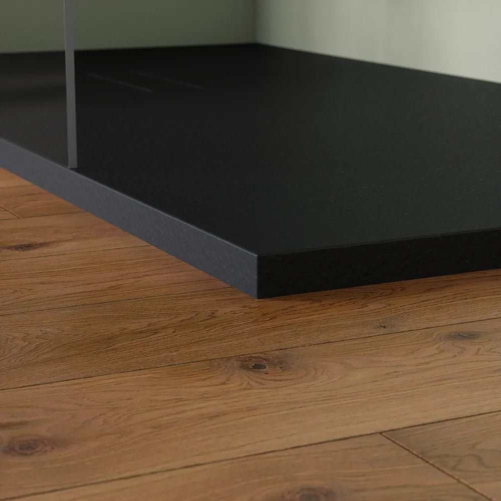 Piatto doccia 80x160 cm in marmoresina nero effetto pietra | Merlera