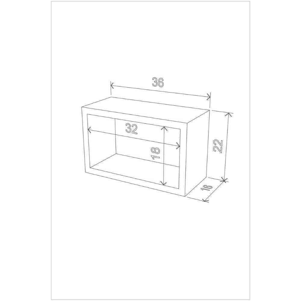 Libreria pensile Monroe 37x17x23 cm composta da 3 quadri