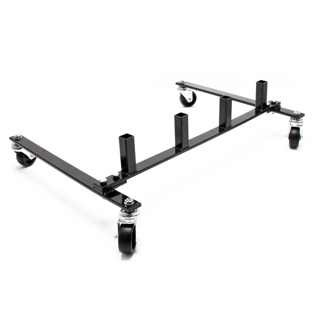 Supporto a rotelle per trasportare e riporre 4 carrelli sposta auto