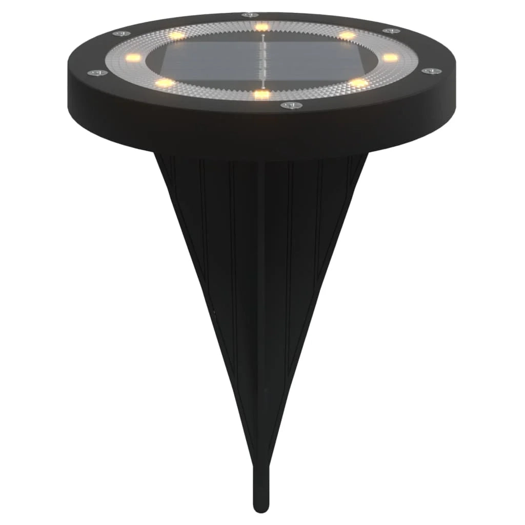 Set di 12 luci solari da giardino illuminazione automatica 11 x 13 cm nero PS 02_0056674