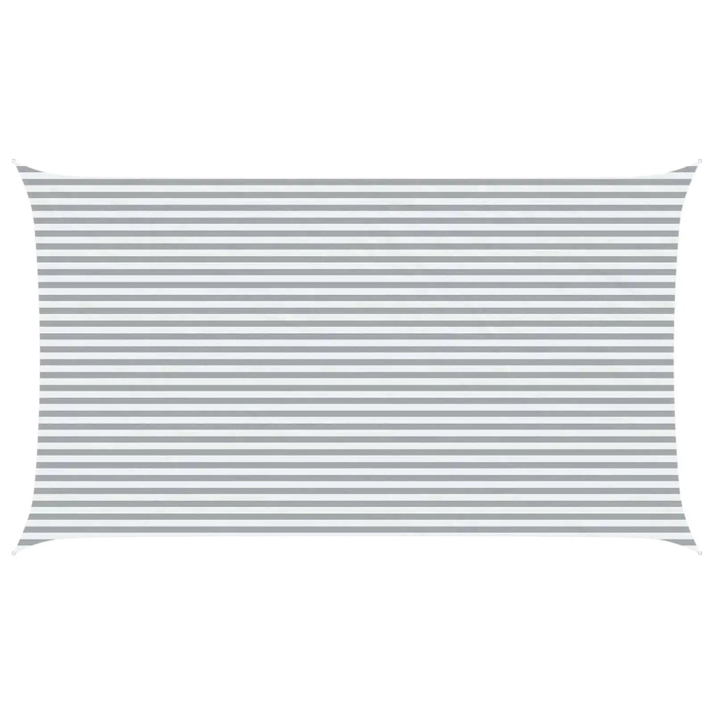 Vela da ombra solare Grigio chiaro e bianco 7 x 4 m