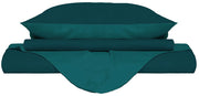 Copripiumino con Sacco e Federe Doubleface Verde Petrolio/Verde Bottiglia 1 Piazza e Mezzo