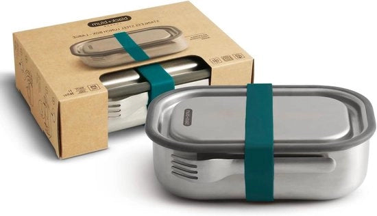 Lunchbox in acciaio inossidabile 3-in-1 multifunzionale con valvola di scarico e forchetta, 100% privo di plastica. Dimensioni: 20 x 15 x 65 cm