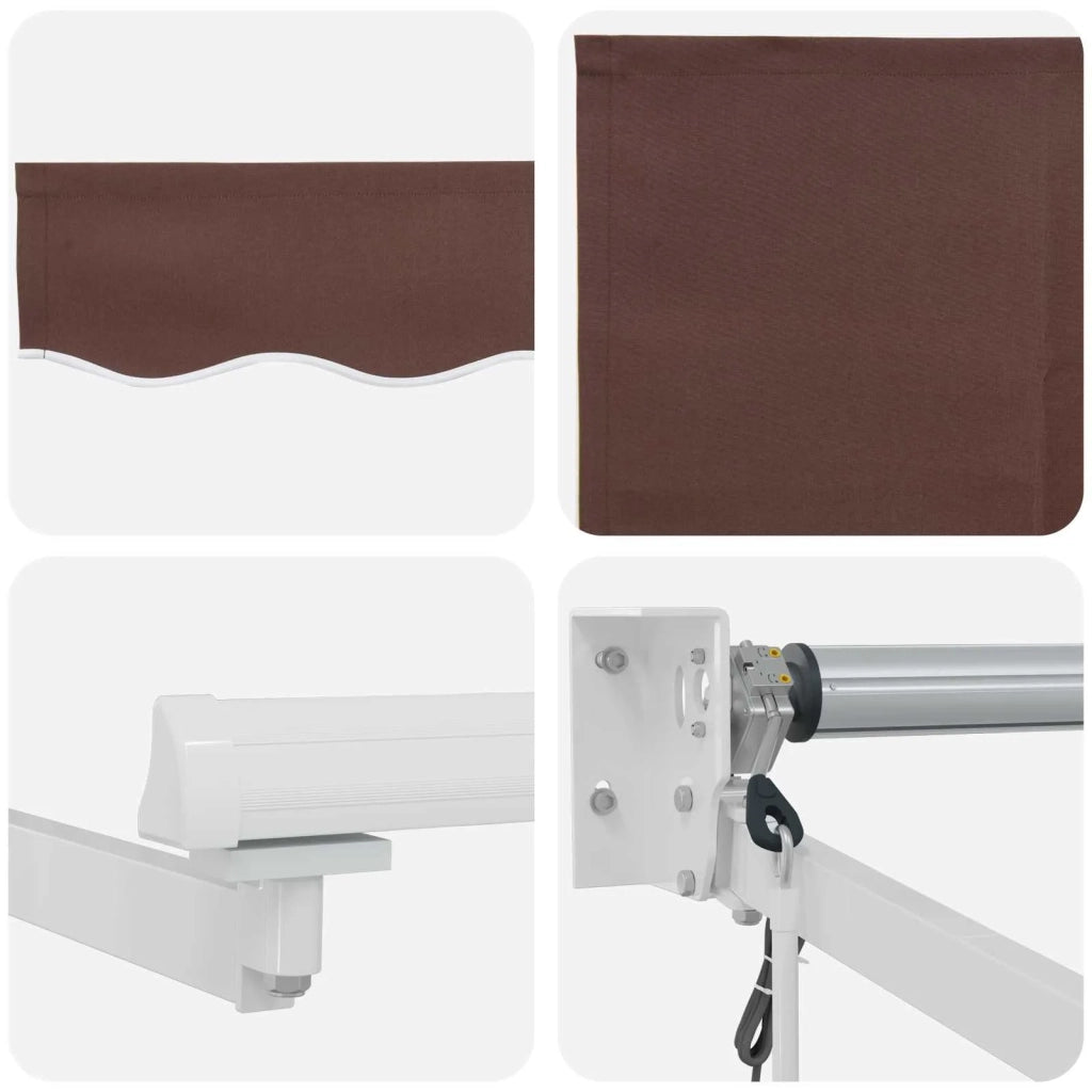 Tettuccio Elettrico Retrattile Marrone 3,5 x 2 m CFW7422102