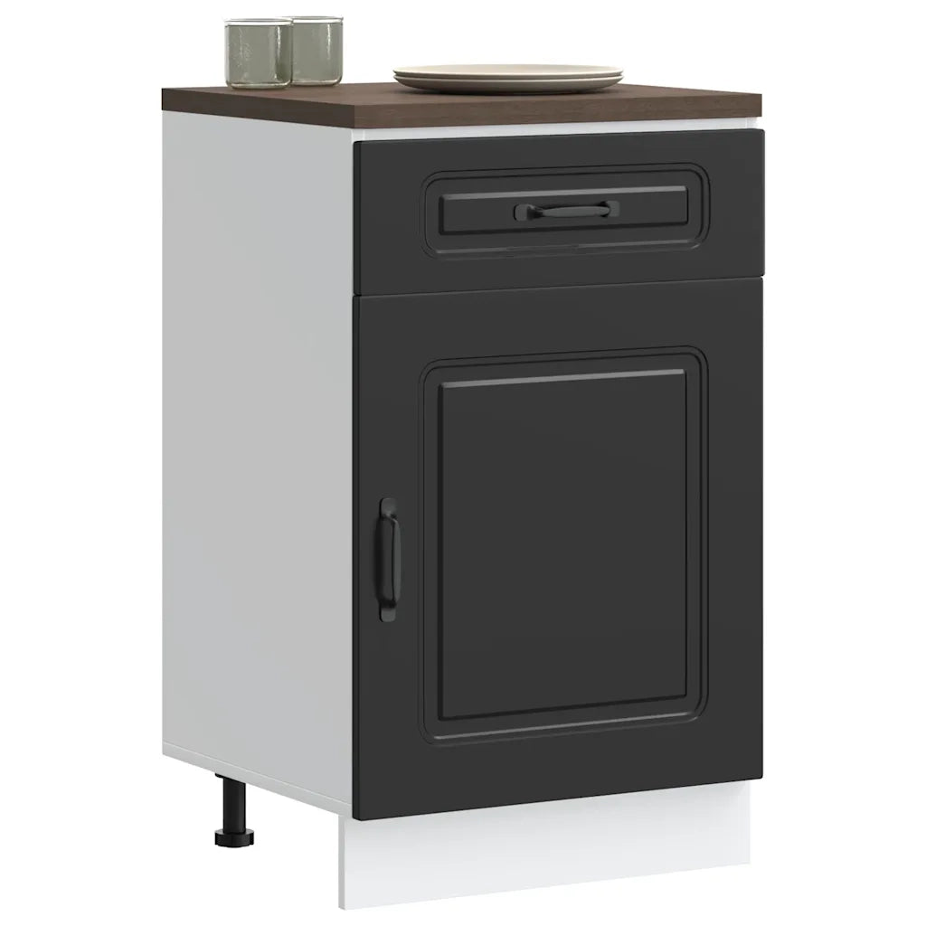 Base da Cucina Kalmar Nero in Legno Multistrato 853478