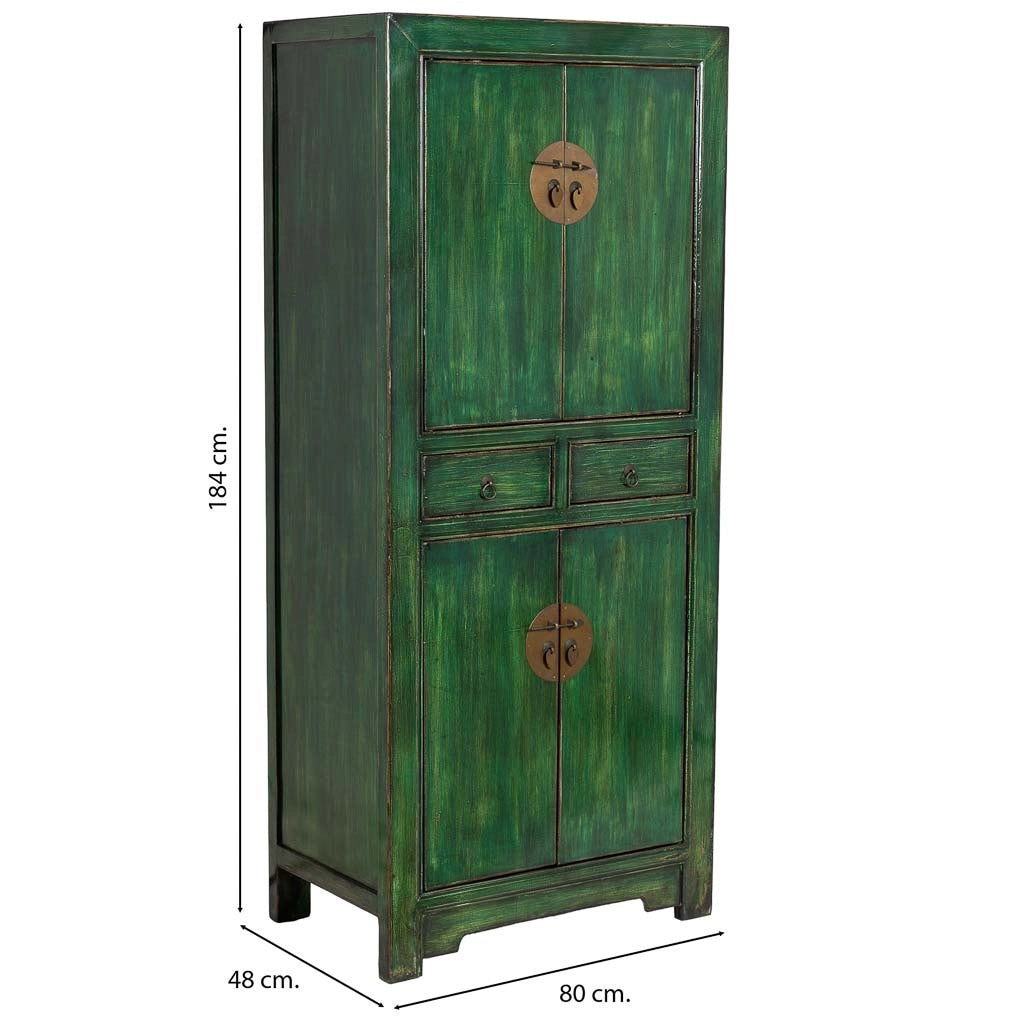 Armadio in legno verde 80x48x184h cm