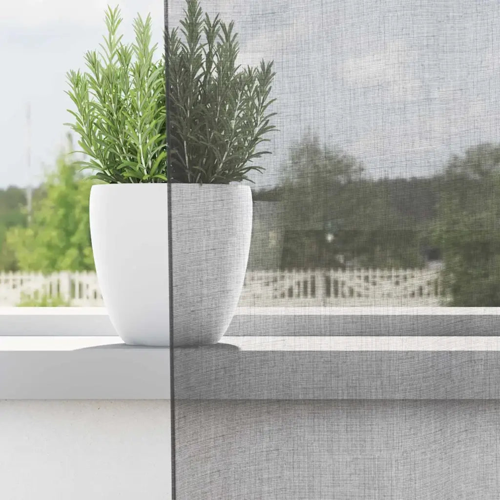 Tende in Voile con Tasche per Aste 2 pz Grigio Scuro