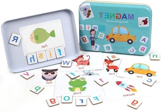 Set di Magneti Alfabetici per Frigorifero con Carte da Puzzolo