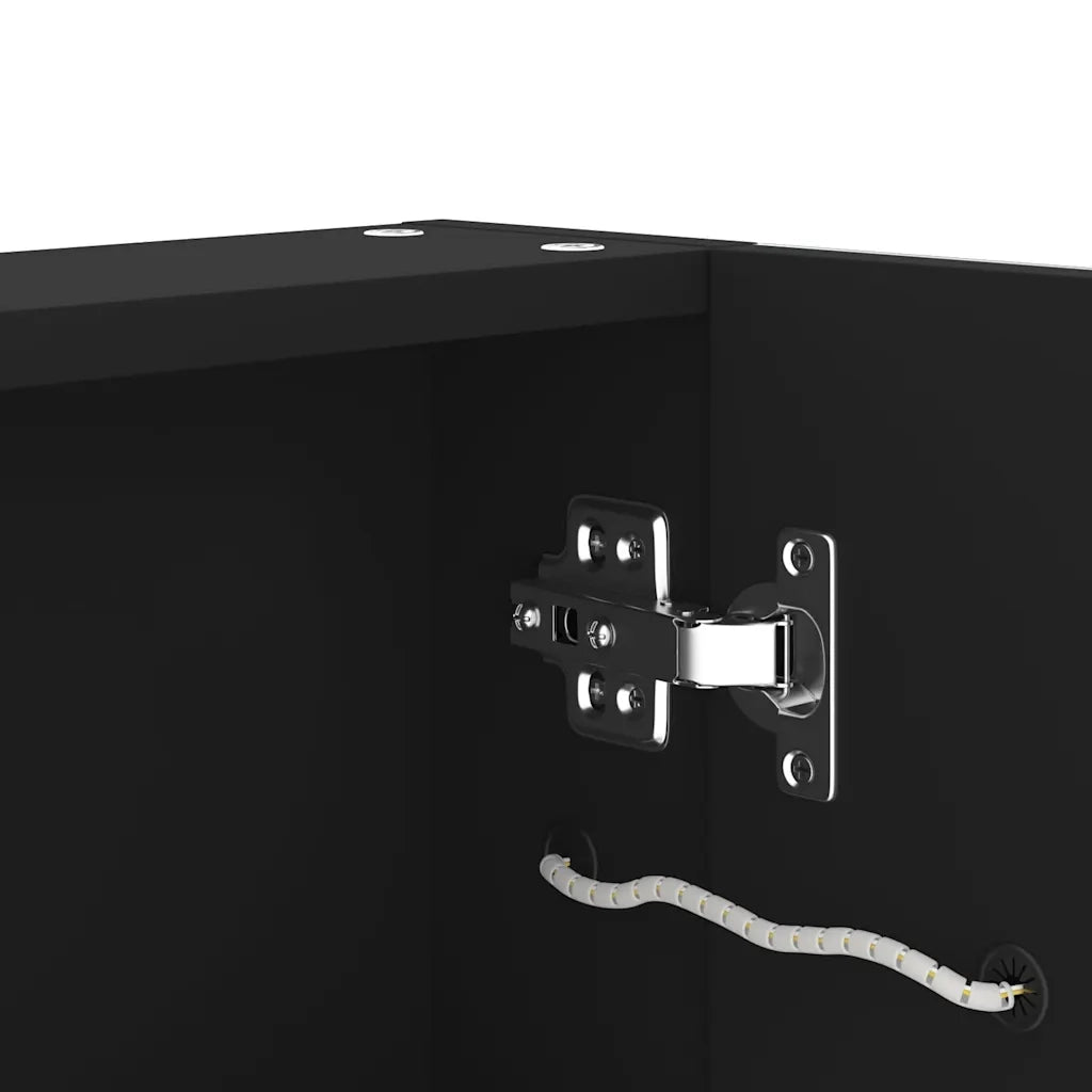 Armadietto Bagno con Specchio e LED 80x12,2x68 cm 325545