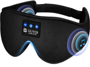 Slaapmasker con Cuffia Bluetooth 3D, Blocco Luce 100%, Oogmasker Ultrasonico per Sonno, Cuffia per Viaggi, Pausi, Yoga e Meditazione per Uomini e Donne