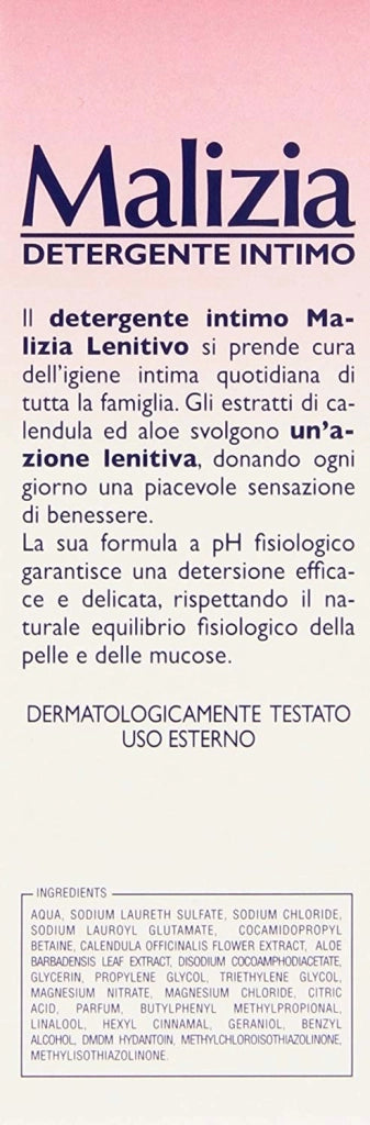 MALIZIA DETERGENTE INTIMO LENITIVO 200ML CALENDULA E ALOE