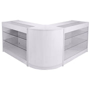 Set Capricorn con 3 Banconi da Negozio e Reception Bianco Brillante Elegante