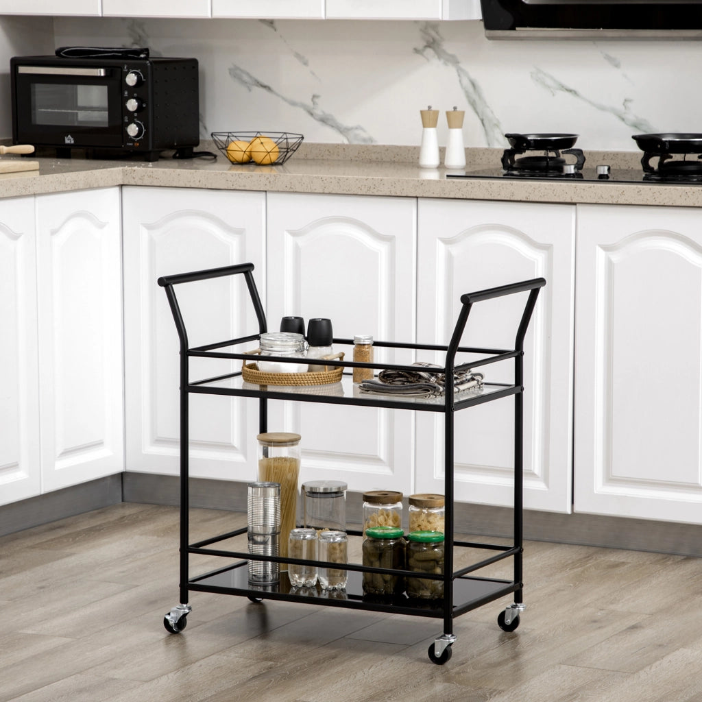 Carrello da cucina ¨C zephmum ¨C Nero, Metallo, 75x40x80 cm