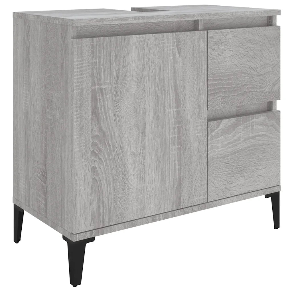 Armadietto Bagno | Armadio da bagno Grigio Sonoma 65x33x60 cm in Legno Multistrato