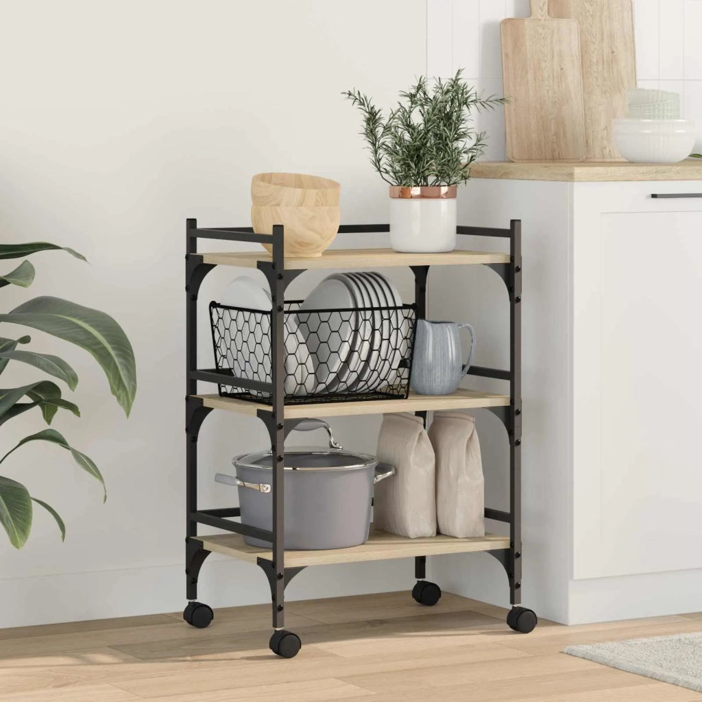 Carrello da Cucina Rovere Sonoma 50 x 35 x 75,5 cm CFW5964639