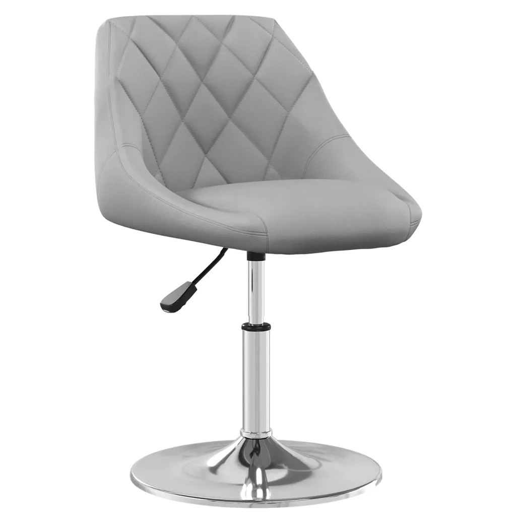 Sedie da Pranzo Girevoli 6 pz Grigio Chiaro in Velluto 3088769