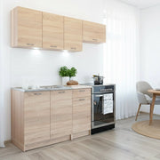 Cucinino Elettrodomestici non inclusi, Sora, Cucina Modulabile, Marrone Rovere