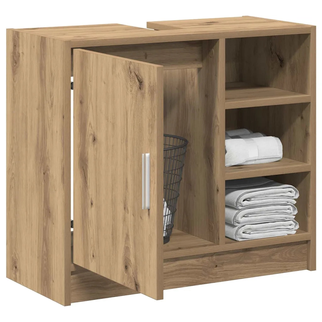 Mobile da Bagno con porta Rovere artigianale 63 x 29 x 55 cm 869213