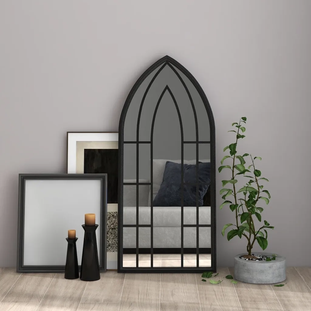 Specchio Nero 100x45 cm Ferro per Uso Interno 3093524