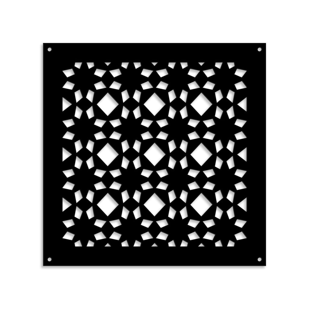 PSYCHEDELIC- Pannello in PVC traforato - Parasole Misura: 48x48 cm, Colore: nero