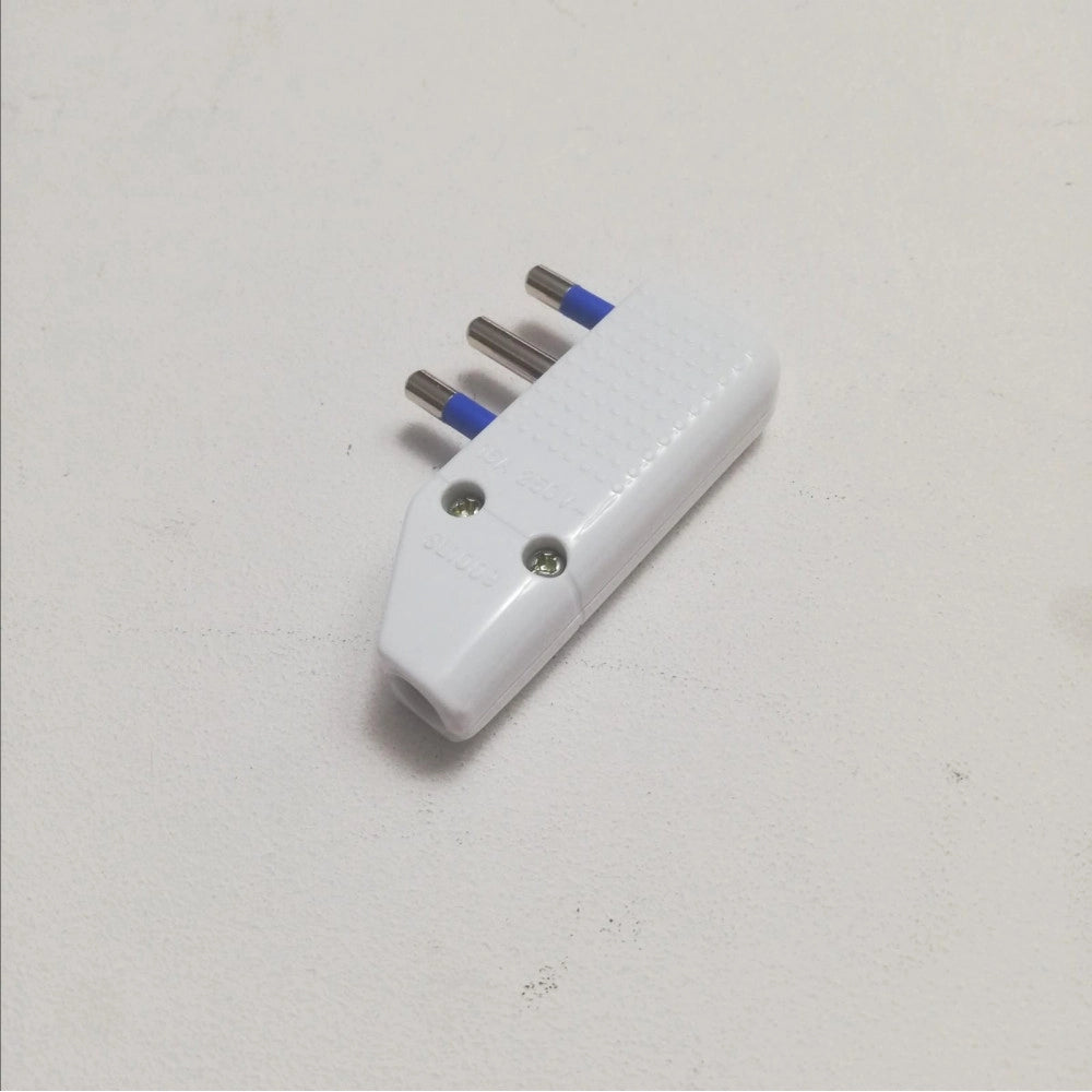 Spina volante mobile ad angolo bianca 2p+t 16a 250v