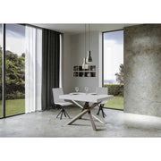 Tavolo allungabile 130/390x90 cm Volantis Premium telaio Multicolore 4/C - Bianco Frassino