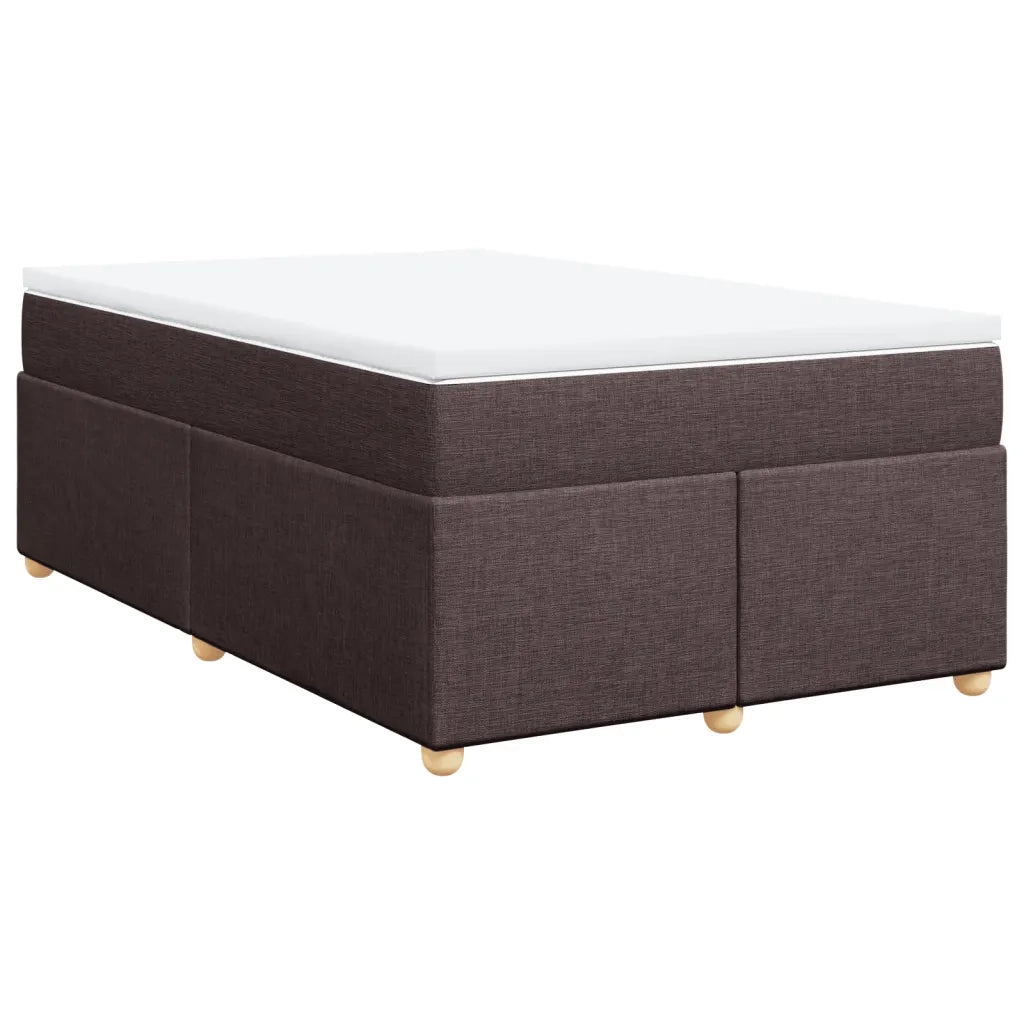 vidaXL Giroletto a Molle con Materasso Marrone Scuro 120x190cm Tessuto