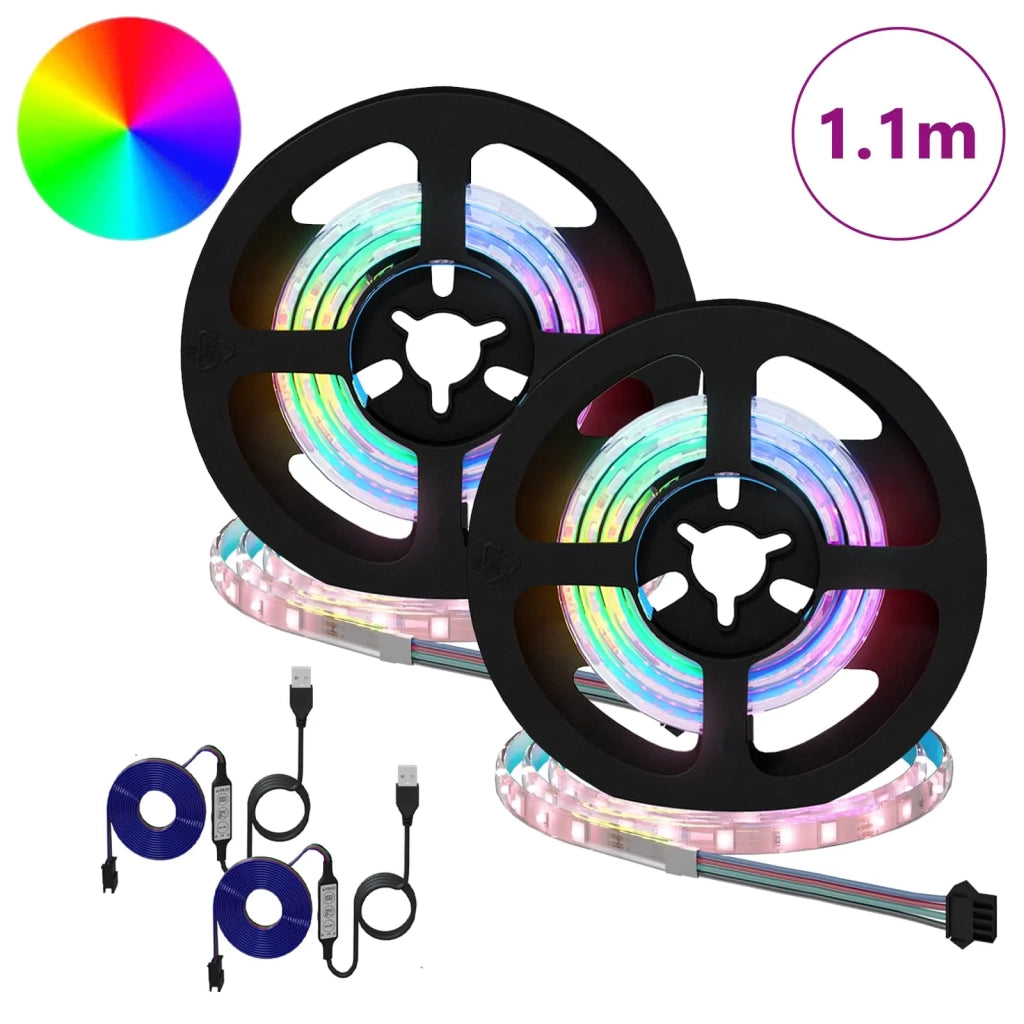 Striscia LED 2 pcs Nero e trasparente 550 mm Rame e plastica 3429098