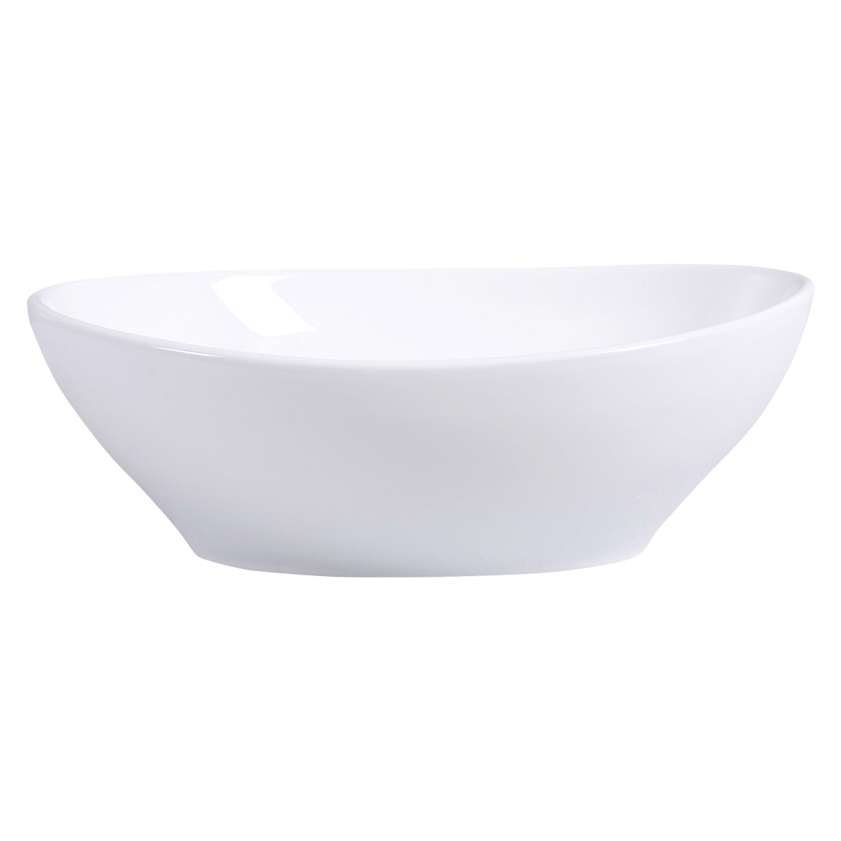 Lavabo ovale in ceramica con set di tubo di scarico-Lavandino di forma ovale 41x34x14cm Bianco