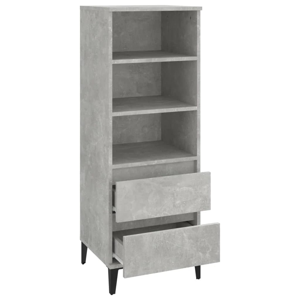 Buffet credenza cassettiera armadio mobile contenitore organizer cucina soggiorno salotto alto 40 x 36 x 110 cm legno ingegnerizzato grigio 02_0034436