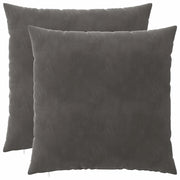 Cuscino con cuscino HEERLEN 2 pz Grigio Scuro Velluto 928189