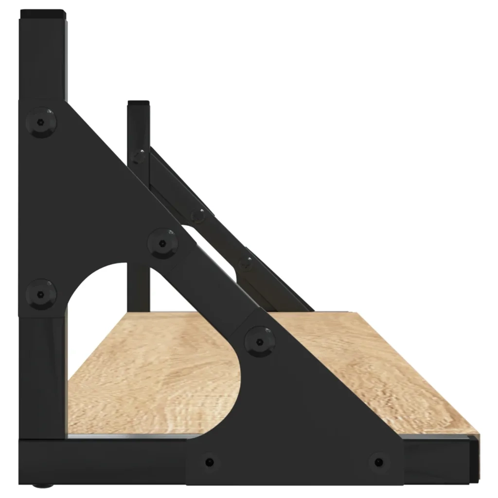 Mensole da parete 2 pz Rovere Sonoma 80x15x15,5 cm Legno ingegnerizzato 836329
