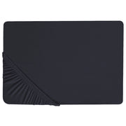 Lenzuolo con angoli cotone nero 90 x 200 cm con bordi elastici modello classico a tinta unita camera da letto classica