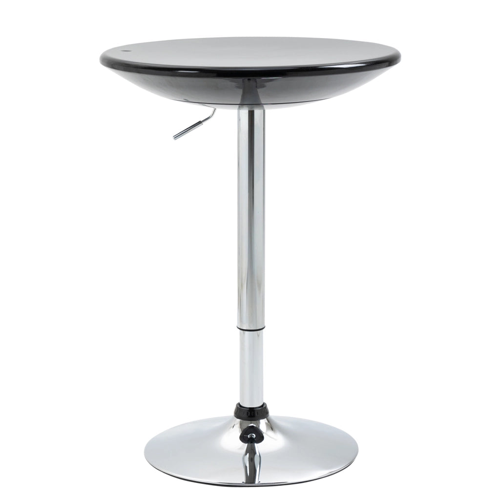 Tavolo Rotondo da Bar Girevole ¨C Xylo ¨C Altezza Regolabile Nero Acciaio ¦µ61x76-97cm