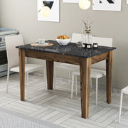 Zane, Tavolo Fisso 6 Posti, 110x72x75h cm Marrone Noce
