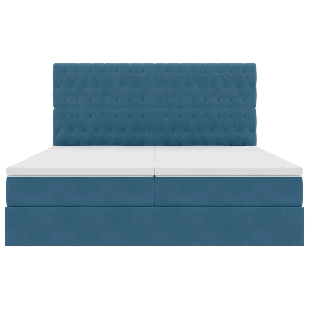 Letto con Contenitore Blu Scuro 180 x 200 cm Velluto 3372261