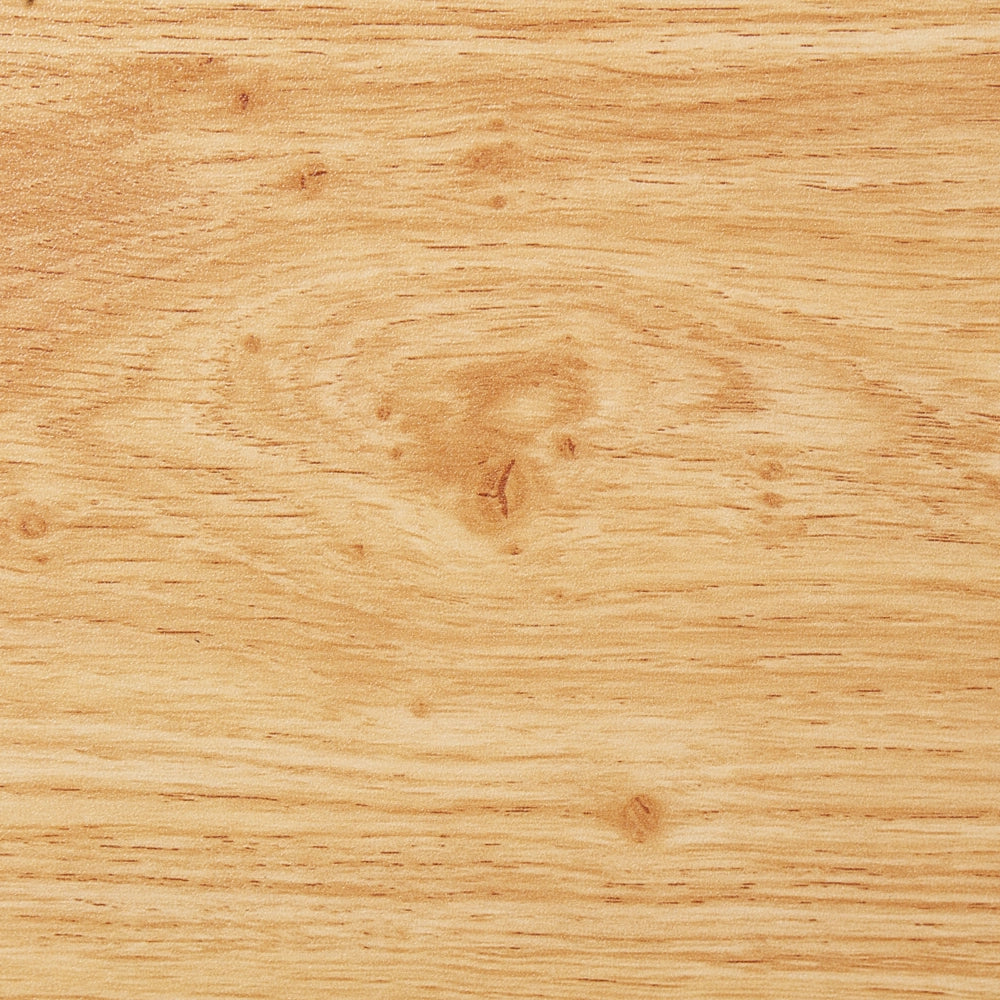 Credenza in legno chiaro con base in metallo nero con cassetti, scomparti e porte, cassettiera, soggiorno retrò