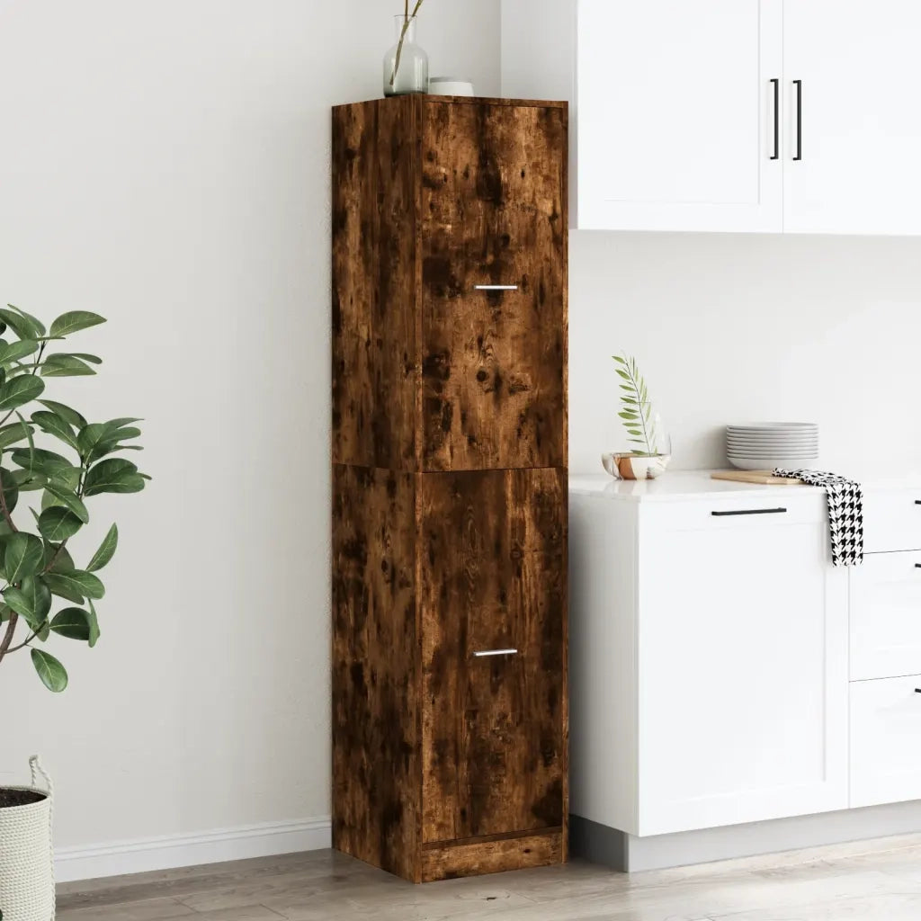 Armadietto da Farmacia Rovere Fumo 40x41x174,5 cm in Truciolato 3309649