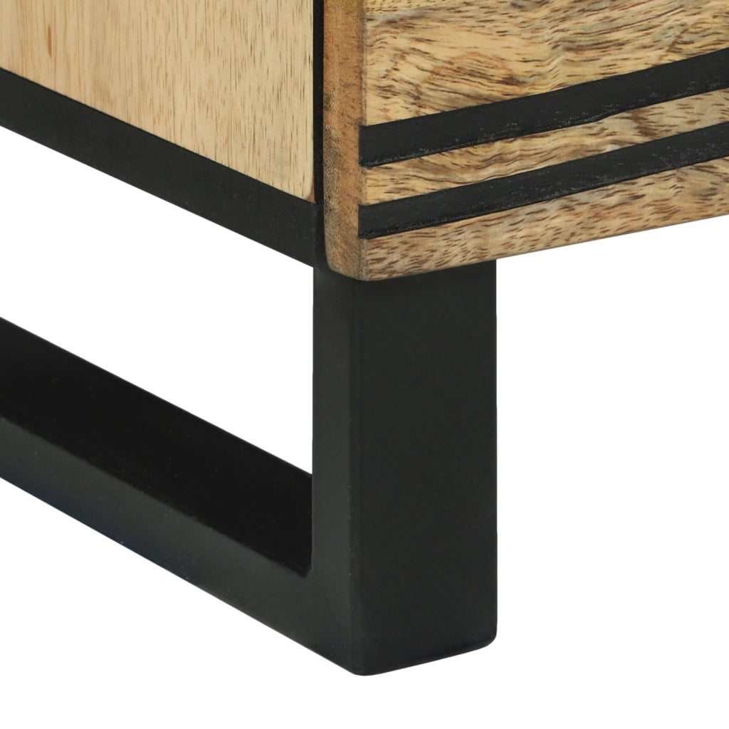 Armadietti da comodino 2 pz 40x33.5x46 cm Legno massello di mango e legno ingegnerizzato