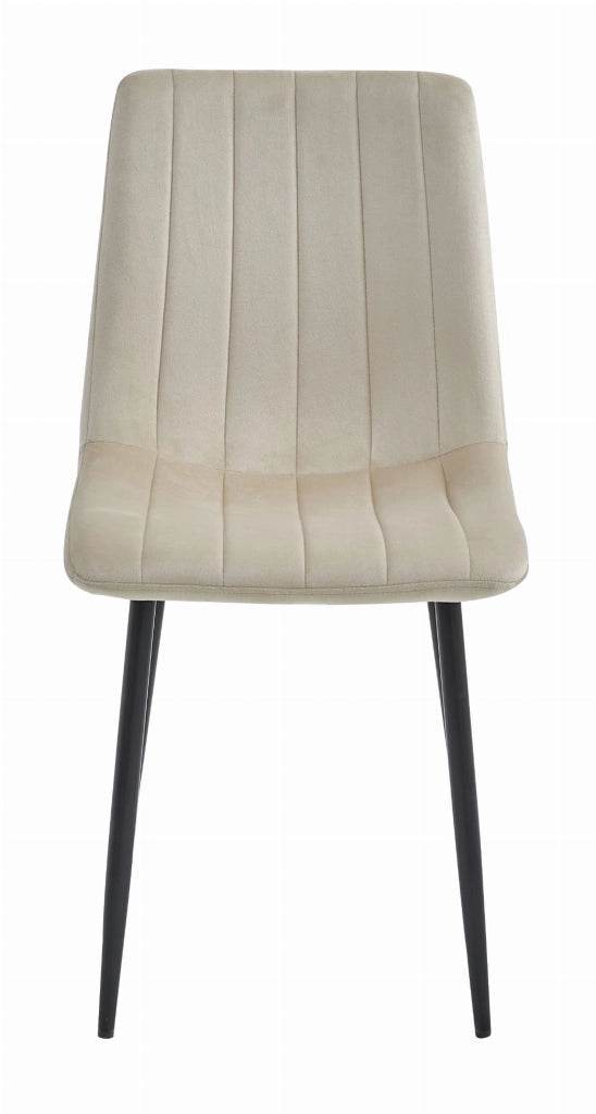 Sedia VALORA JEWA - Design senza tempo in velluto beige freddo x 2