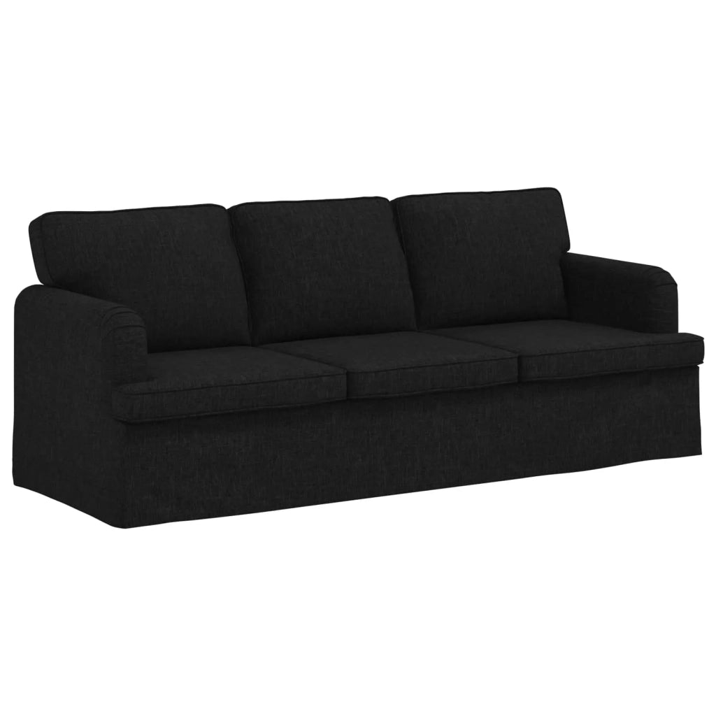 Divano Nero 201 x 80 x 85 cm Tessuto