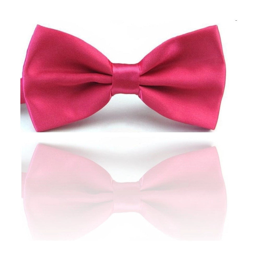 Trade Shop - Papillon Seta Fucsia Rosa Cravattino Farfallino Cravatta Frack Uomo Donna -