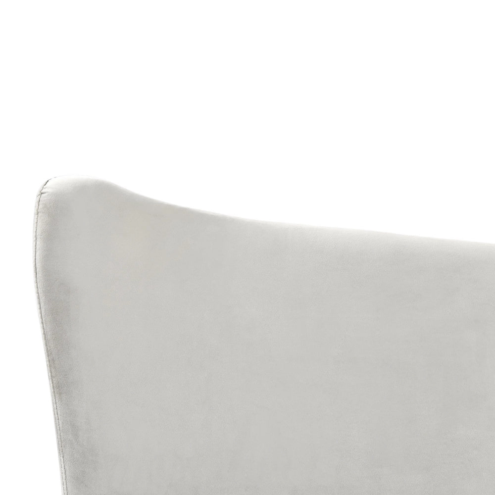 Letto in velluto grigio con struttura 140 x 200 cm gambe imbottite oro testiera stile glamour moderno