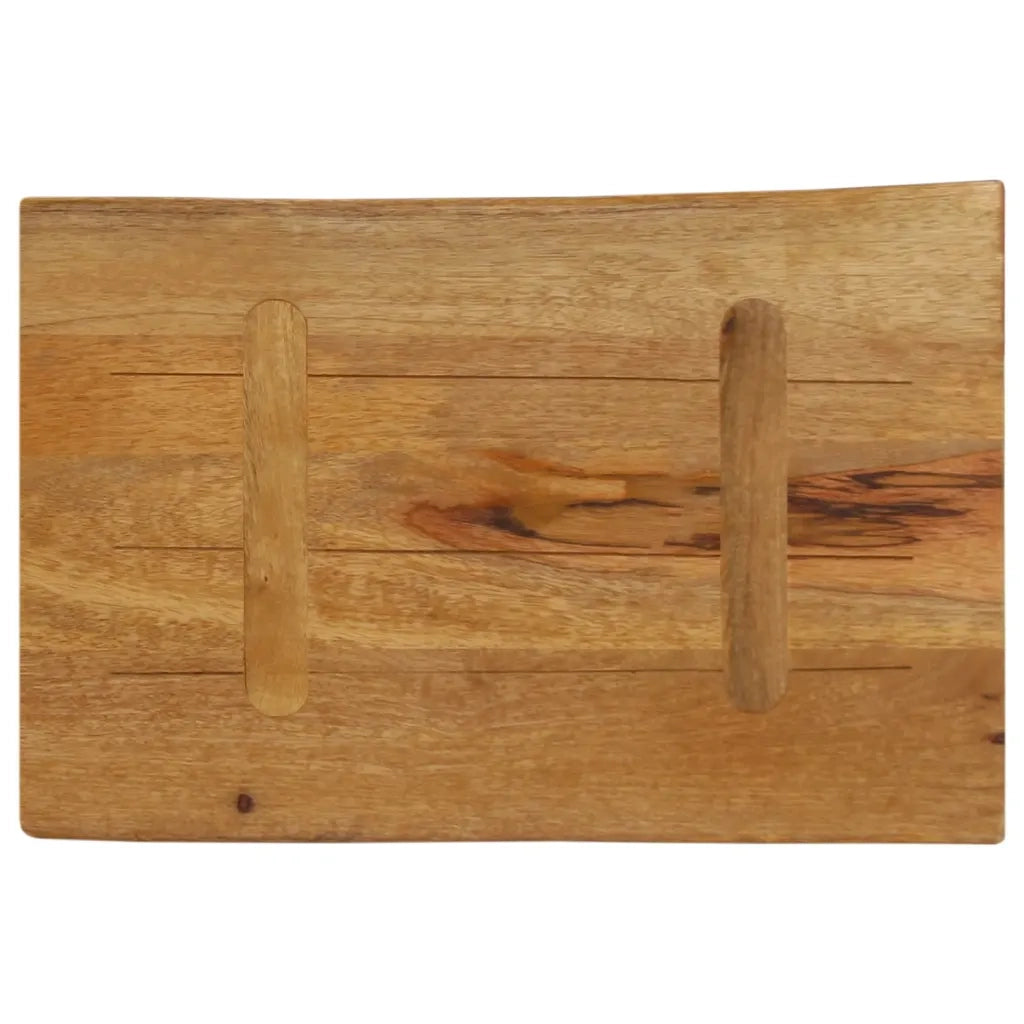 Piano per Tavolo 60x40x3,8cm Bordi Vivi in Legno Massello Mango 370776
