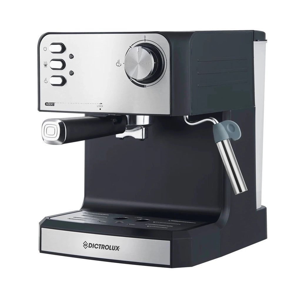 Trade Shop - Macchina Da Caffè Espresso Macinato O Cialde 2in1 850w Con Lancia Vapore Per Cappuccini -