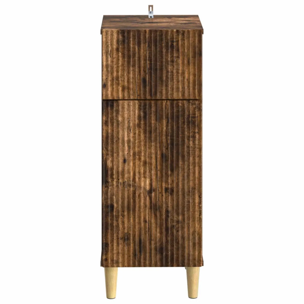 Mobiletto da Bagno ARNHEM Rovere Fumo 30 x 31 x 80 cm 896610